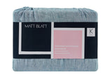 NNEKG Gabriel French Linen Chambray Quilt Cover Set (Blue Double)