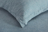 NNEKG Gabriel French Linen Chambray Quilt Cover Set (Blue Double)