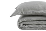 NNEKG Gabriel French Linen Chambray Quilt Cover Set (Grey Double)