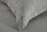 NNEKG Gabriel French Linen Chambray Quilt Cover Set (Grey Double)
