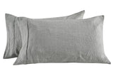 NNEKG Matt Blatt Gabriel French Linen Chambray Bed Sheet Set (Grey King)
