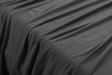 NNEKGE 180GSM Cotton Flannelette Bed Sheet Set (Charcoal King)