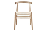 NNEKGE Set of 2 Malibu Dining Chair (Oak Natural)