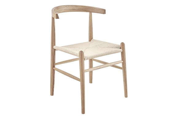 NNEKGE Set of 2 Malibu Dining Chair (Oak Natural)