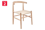NNEKG Set of 2 Malibu Dining Chair (Beech Natural)