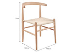NNEKG Set of 2 Malibu Dining Chair (Beech Natural)
