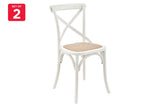 NNEKG Matt Blatt Set of 2 Melrose Cross Back Chair (Birch White)