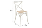 NNEKG Matt Blatt Set of 2 Melrose Cross Back Chair (Birch White)