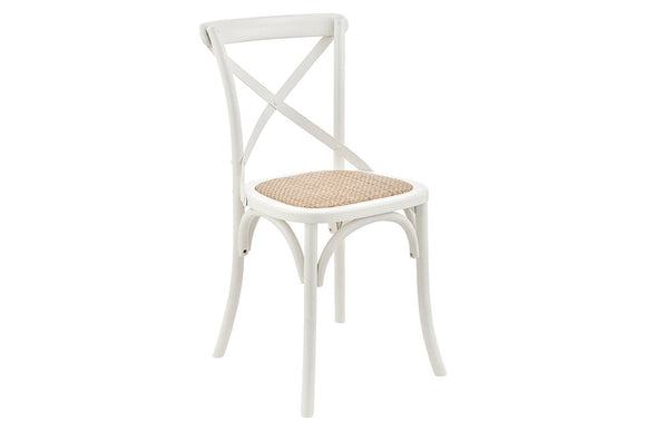 NNEKG Matt Blatt Set of 2 Melrose Cross Back Chair (Birch White)