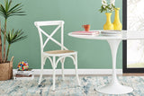 NNEKG Matt Blatt Set of 2 Melrose Cross Back Chair (Birch White)