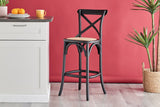 NNEKGE Melrose Cross Back Stool (Birch Black)