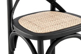 NNEKGE Melrose Cross Back Stool (Birch Black)