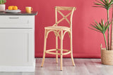 NNEKGE Melrose Cross Back Stool (Oak Natural)