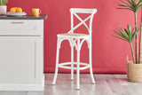 NNEKGE Melrose Cross Back Stool (Birch White)