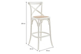NNEKGE Melrose Cross Back Stool (Birch White)