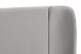 NNEKG Mendoza Curved Bed Frame (Light Grey Queen)