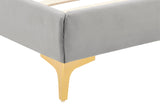 NNEKG Mendoza Curved Bed Frame (Light Grey Queen)