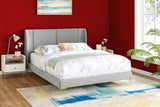 NNEKG Mendoza Curved Bed Frame (Light Grey Queen)