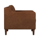 NNEKG Matt Blatt Norse 1 Seater Leather Sofa (Tan)