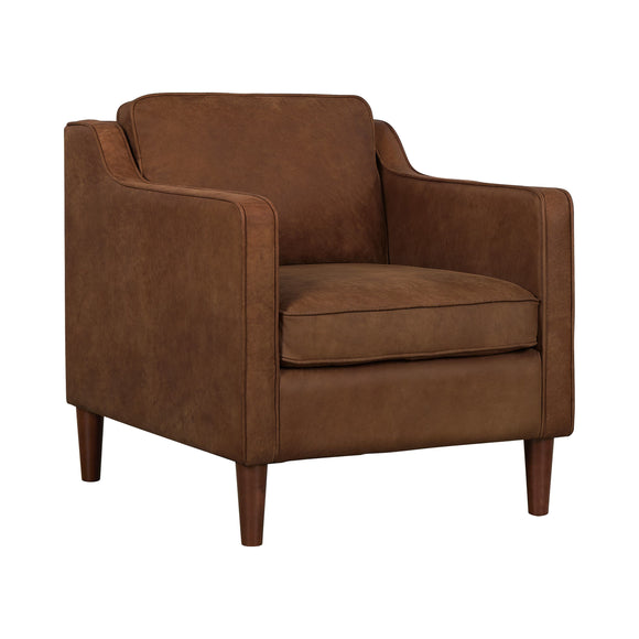 NNEKG Matt Blatt Norse 1 Seater Leather Sofa (Tan)