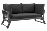 NNEKG Matt Blatt Orlando Outdoor Foldable Lounge (Black Black)