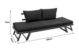 NNEKG Matt Blatt Orlando Outdoor Foldable Lounge (Black Black)