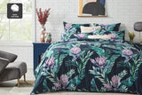 NNEKG Matt Blatt Printed Protea Cotton Sateen Quilt Cover Set (Queen)