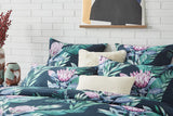 NNEKG Matt Blatt Printed Protea Cotton Sateen Quilt Cover Set (Single)