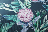 NNEKG Matt Blatt Printed Protea Cotton Sateen Quilt Cover Set (King)