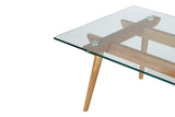 NNEKG Matt Blatt Valparaiso Glass Coffee Table