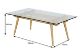 NNEKG Matt Blatt Valparaiso Glass Coffee Table