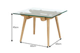 NNEKGE Valparaiso Glass Side Table