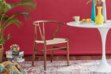 NNEKG Set of 2 Hans Wegner Wishbone Chair Replica (Walnut Wood Natural)