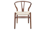 NNEKG Set of 2 Hans Wegner Wishbone Chair Replica (Walnut Wood Natural)