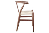 NNEKG Set of 2 Hans Wegner Wishbone Chair Replica (Walnut Wood Natural)