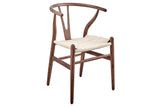 NNEKG Set of 2 Hans Wegner Wishbone Chair Replica (Walnut Wood Natural)