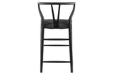 NNEKGE Hans Wegner Wishbone Stool Replica (Oak Wood Black)
