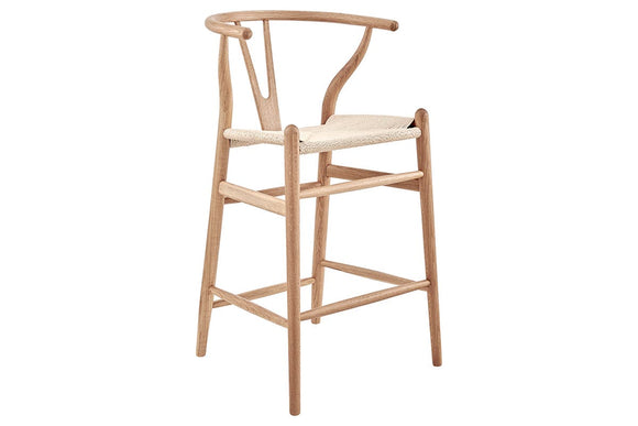 NNEKG Matt Blatt Hans Wegner Wishbone Stool Replica (Oak Wood Natural)