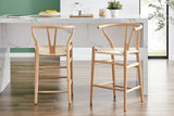 NNEKG Matt Blatt Hans Wegner Wishbone Stool Replica (Oak Wood Natural)