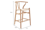 NNEKG Matt Blatt Hans Wegner Wishbone Stool Replica (Oak Wood Natural)