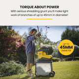NNEMB 2400W Electric Mulcher Crushing Garden Shredder Chipper