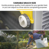 NNEMB 2400W Electric Mulcher Crushing Garden Shredder Chipper