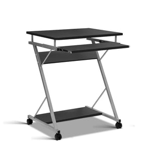 NNEDSZ  Metal Pull Out Table Desk - Black