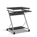 NNEDSZ  Metal Pull Out Table Desk - Black