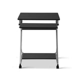 NNEDSZ  Metal Pull Out Table Desk - Black