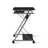 NNEDSZ  Metal Pull Out Table Desk - Black