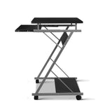 NNEDSZ  Metal Pull Out Table Desk - Black