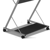 NNEDSZ  Metal Pull Out Table Desk - Black