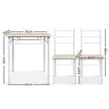 NNEDSZ 3 Piece Dining Set - Natural