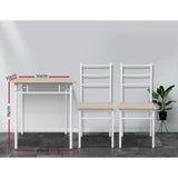 NNEDSZ 3 Piece Dining Set - Natural